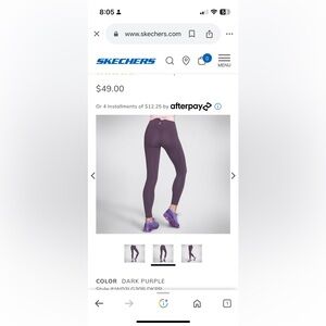 Sketchers Leggings Purple